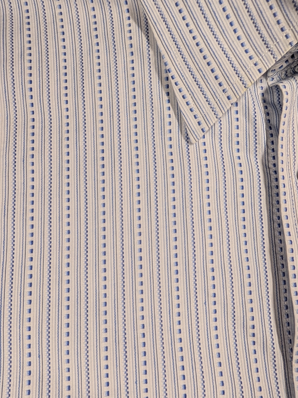 Bugatchi Light Blue Striped Dress Shirt - Picture 5 of 15